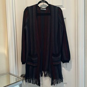 Buckle brand Authentic Love open cardigan sweater,  fringe bottom